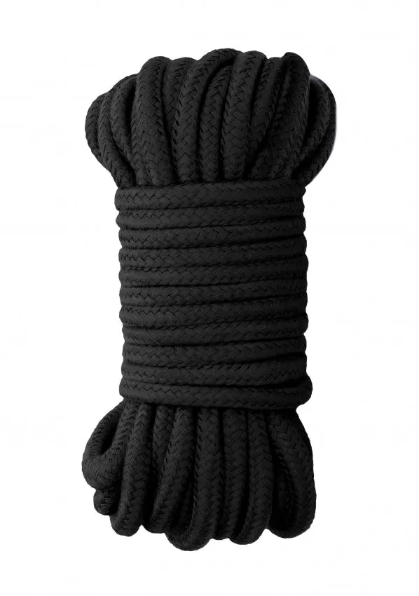 Anal Shots Toys Ouch Black White Japanese Rope 10m Black