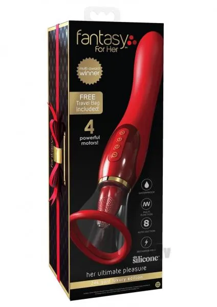 Fantasy For Her Ultimate Pleasure 24 K Gold Red Pipedream Vibrators Fantasy For Her Ultimate Pleasure 24 K Gold Red Pipedream Vibrators
