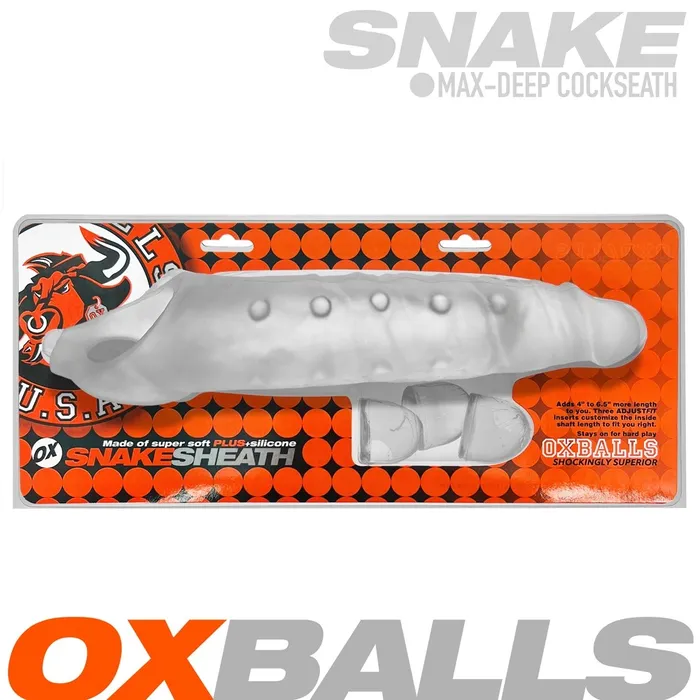 SNAKE longest cocksheath CLEAR ICE OXBALLS Dildos