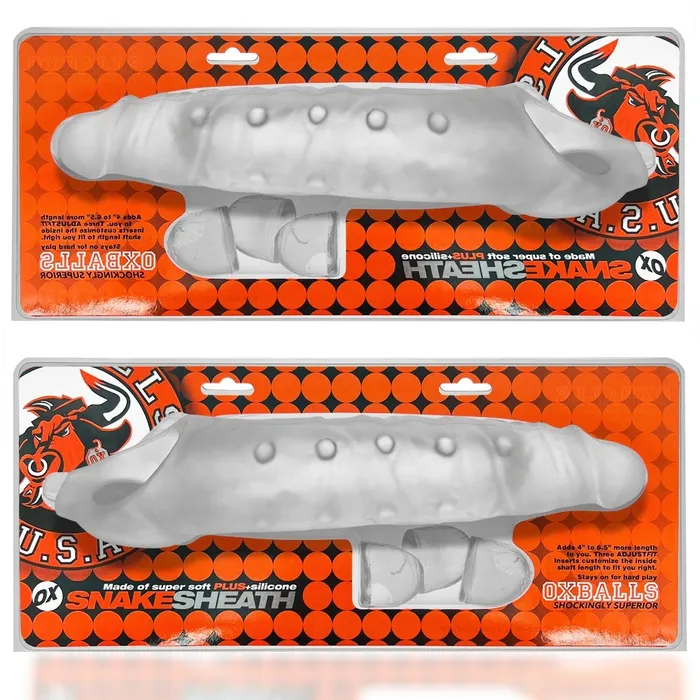 SNAKE longest cocksheath CLEAR ICE OXBALLS Dildos