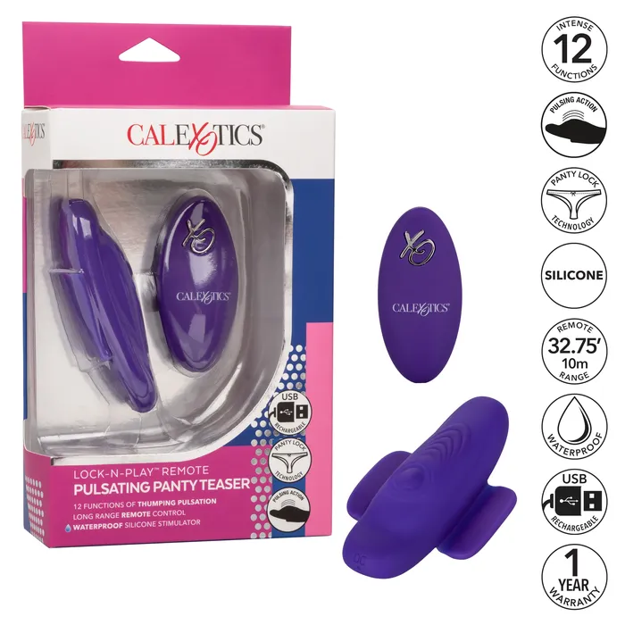 CalExotics LockNPlay Remote Pulsating Panty Teaser Female Sex Toys