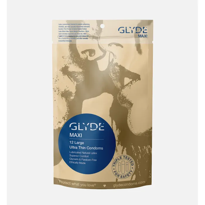 Glyde Maxi Condoms 12pk Glyde Vibrators