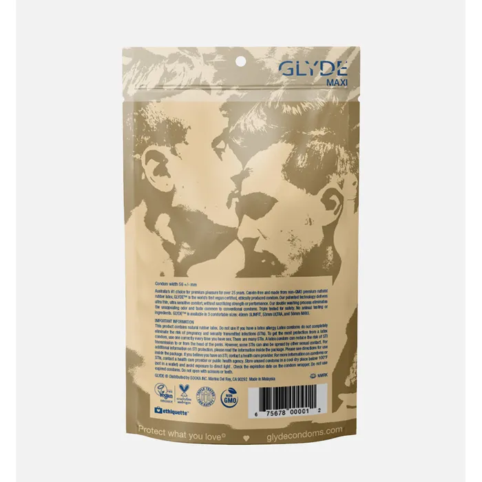 Glyde Maxi Condoms 12pk Glyde Vibrators