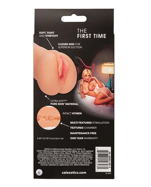 Male Sex Toys Cheap Thrills The First Time Pussy Masturbator Ivory California Exotic Novelties