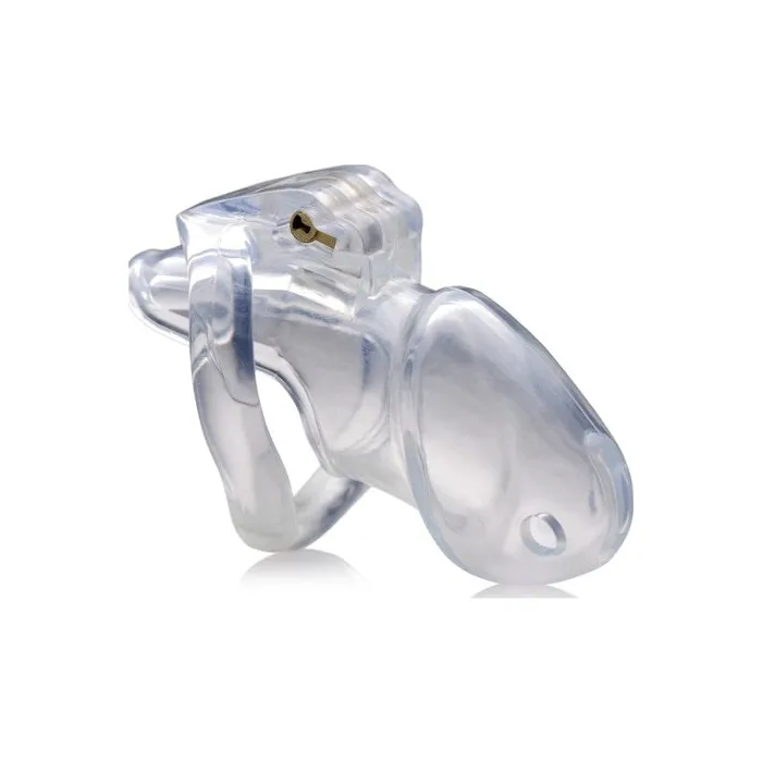 Master Series Male Sex Toys Master Series Clear Captor Chastity Cage Medium