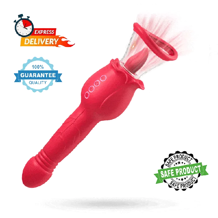 4 in 1 Rose Sucking Thrusting Clitoral Stimulator with 2 Cups Sohimi Female Sex Toys 4 in 1 Rose Sucking Thrusting Clitoral Stimulator with 2 Cups Sohimi Female Sex Toys