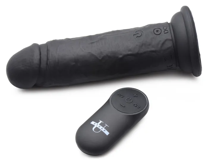 Female Sex Toys XR Brands Power Player 28x Vibrating Silicone Dildo With Remote