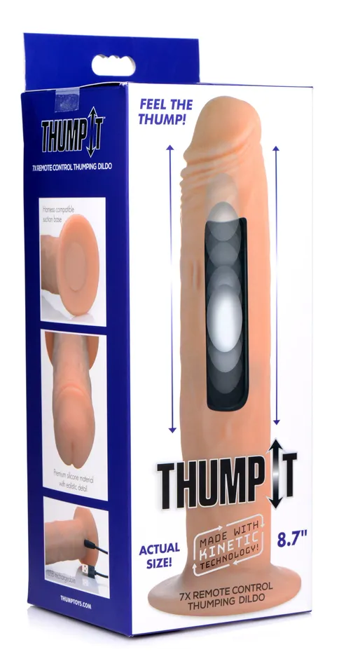 Kinetic Thumping 7x Remote Control Dildo XR Brands Female Sex Toys