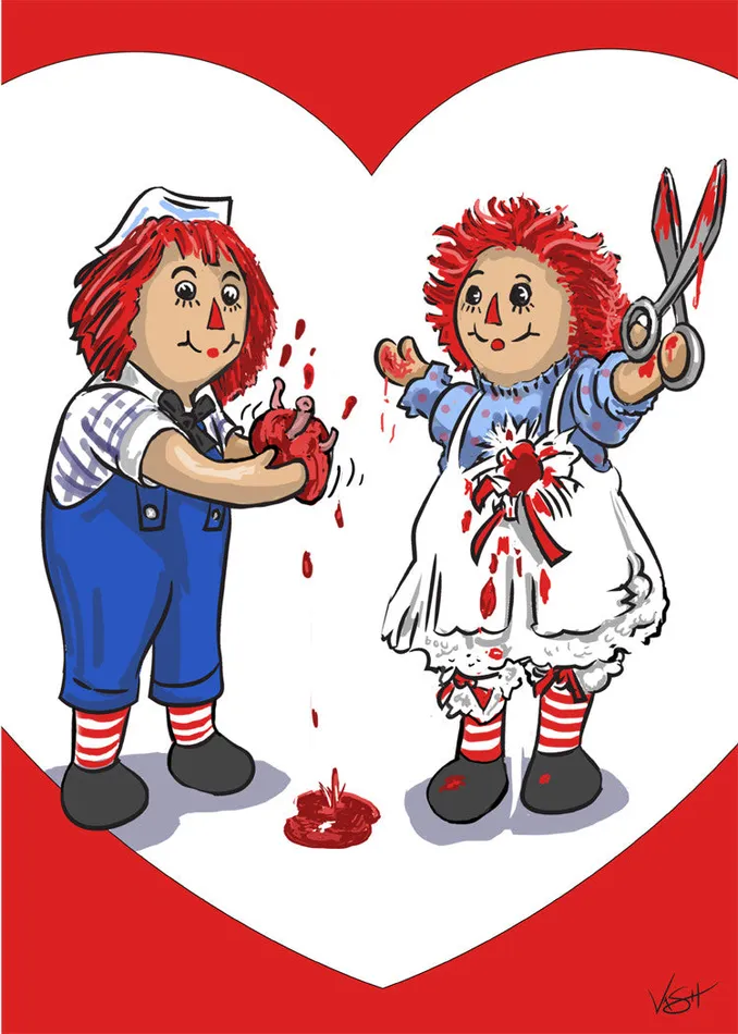 Anal Vash Designs Ann Andy Heart Valentines Day Card