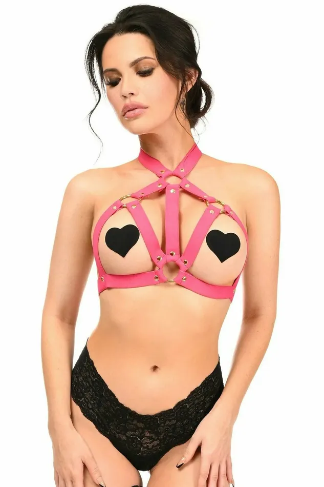 Female Sex Toys Stretchy Body Harness w Hardware Daisy Corsets