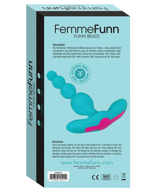 Femme Funn Femme Funn Beads Vibrating Anal Beads Turquoise Male Sex Toys