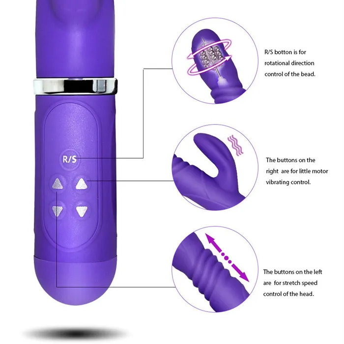 Vibrators Own Pleasures Rotating and Thrusting Rabbit Vibrator