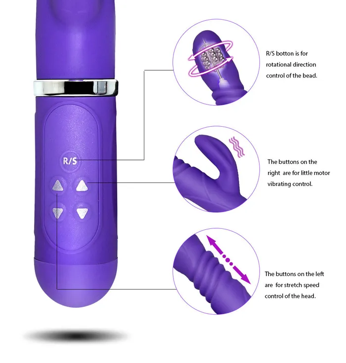 Vibrators Own Pleasures Rotating and Thrusting Rabbit Vibrator