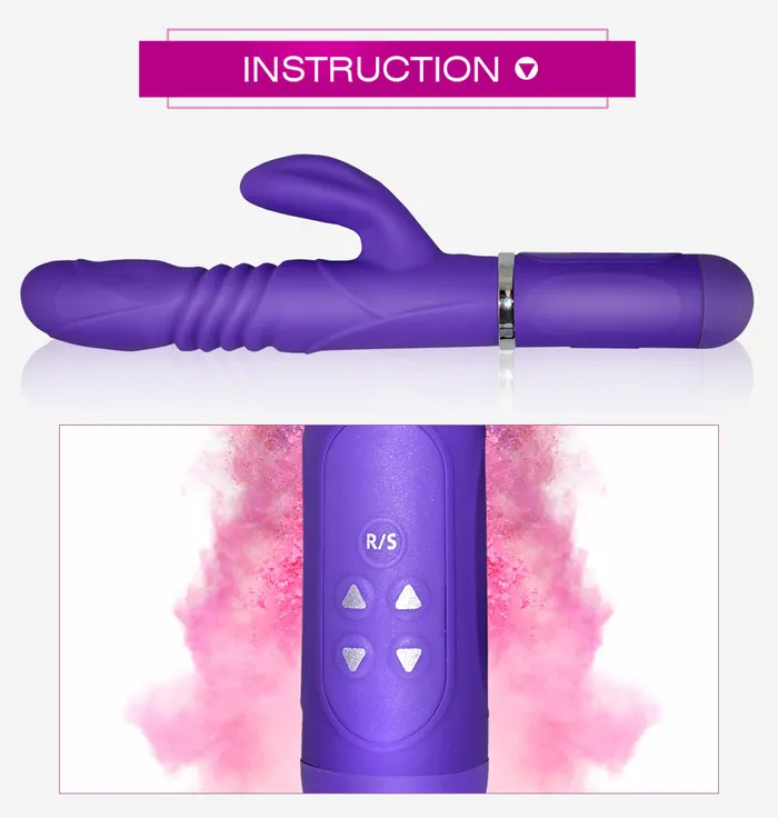 Vibrators Own Pleasures Rotating and Thrusting Rabbit Vibrator