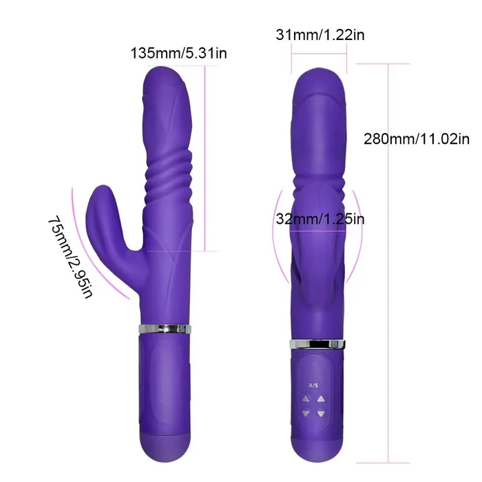 Vibrators Own Pleasures Rotating and Thrusting Rabbit Vibrator